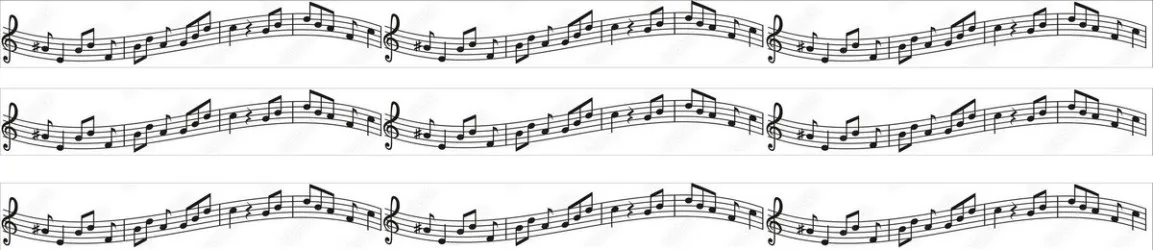 Greche da parete con note musicali stampate su misura